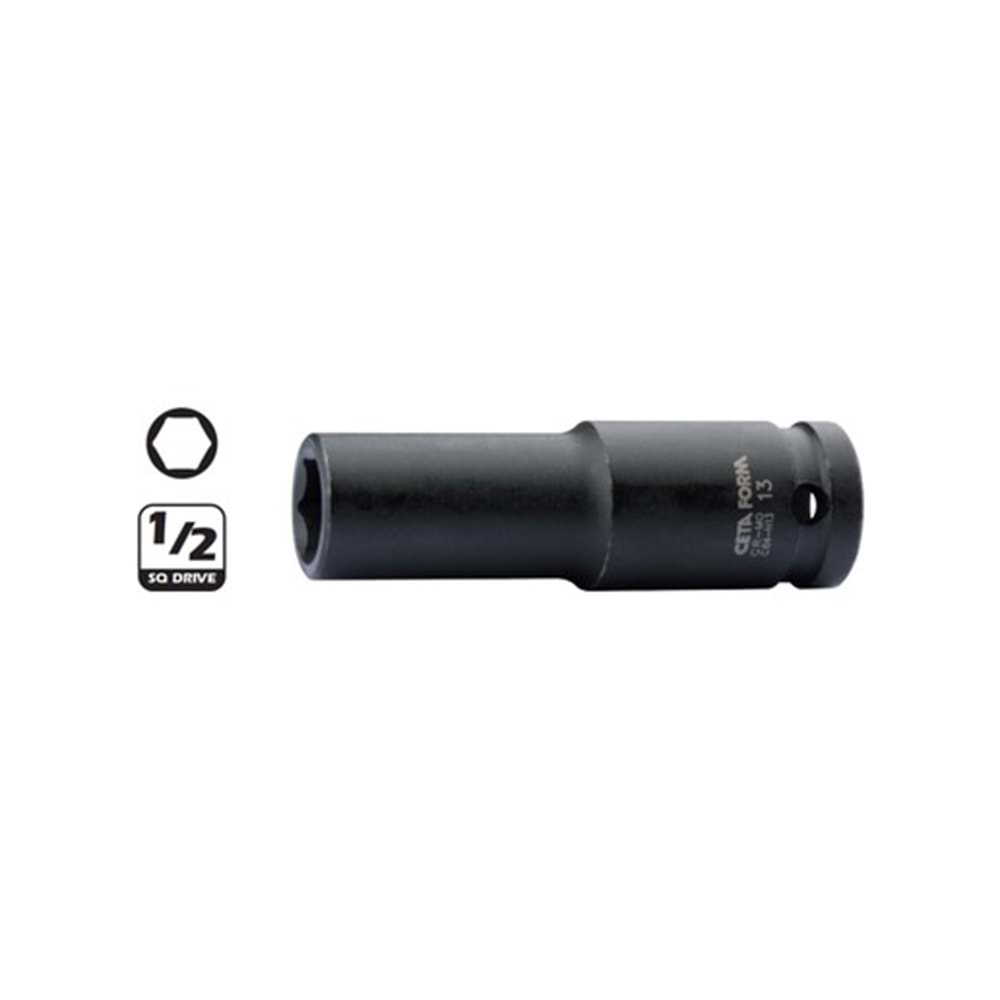 1/2'' 6-KÖŞE HAVALI LOKMA ANAHTAR UZUN 22MM C64-H22 CF