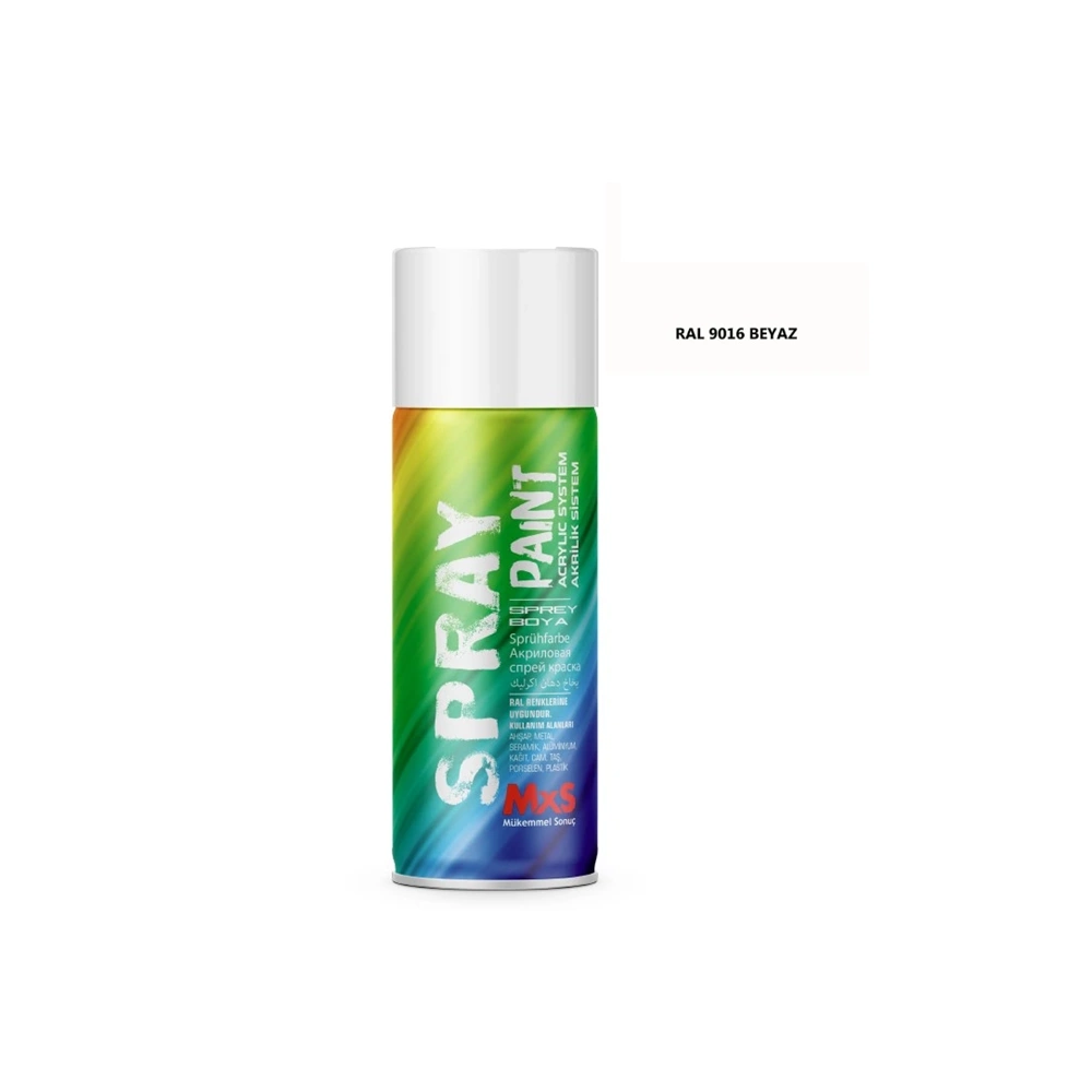 SPREY BOYA BEYAZ PARLAK 9016 400ML. MXS