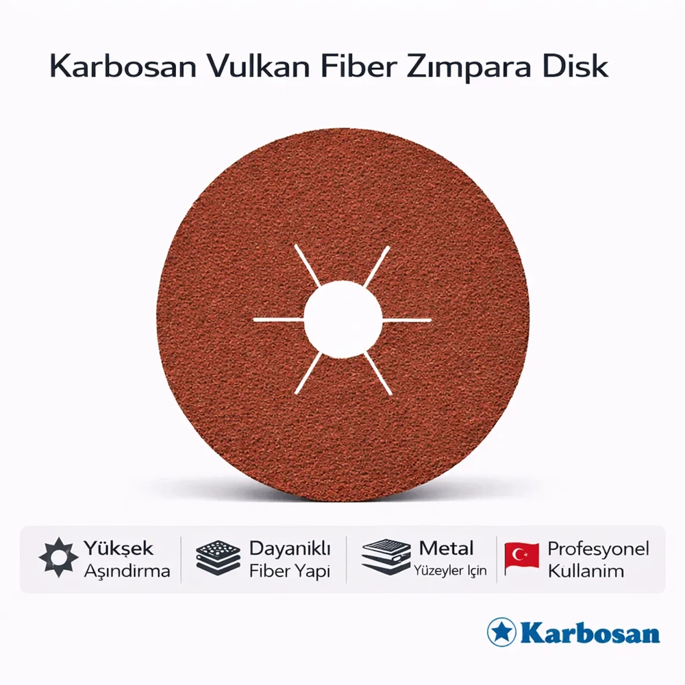 KARBOSAN VULKAN FİBER ZIMPARA DİSK 115MM P60 958566