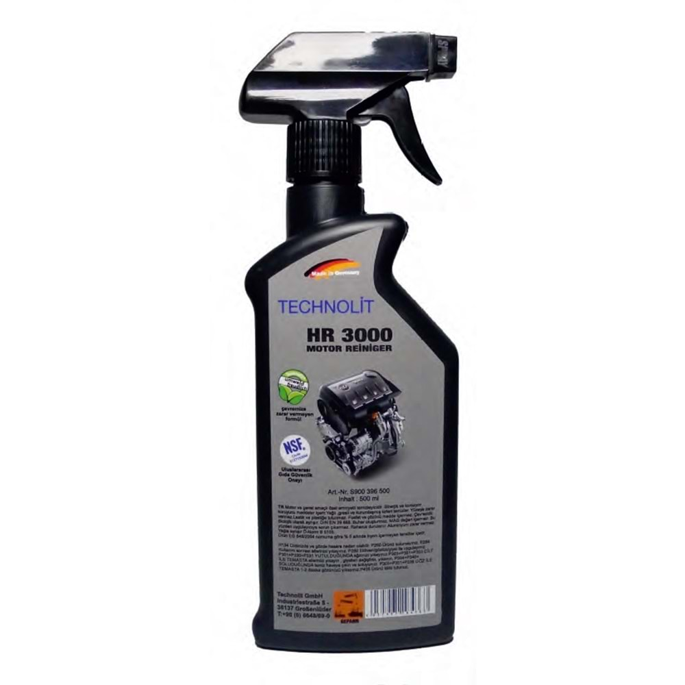 NSF ONAYLI MOTOR TEMİZLEME 500ML HR-3000 S900 396 500 TECHNOLİT