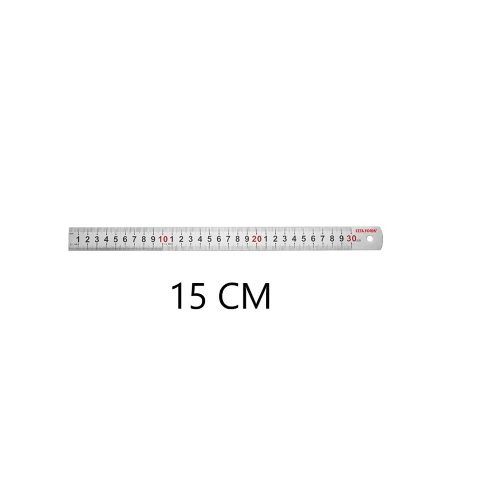 PASLANMAZ ÇELİK CETVEL 15CM P15-015 CF