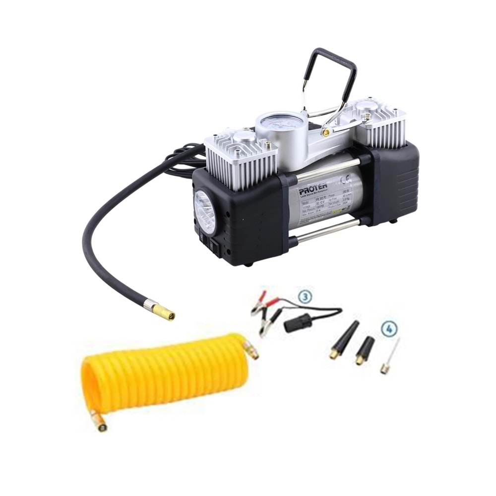 ÇİFT PİSTON LASTİK ŞİŞİRME KOMPRESÖR 12V 150PSI PR 265 KIT