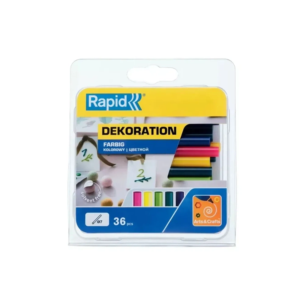 RAPİD SICAK SİLİKON RENKLİ 7MM 36 PRÇ.