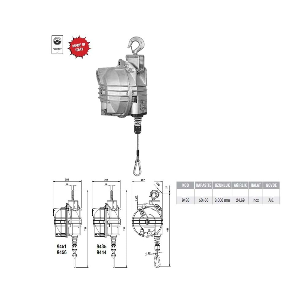 BALANSER 50-60 KG. 9436 TECNA