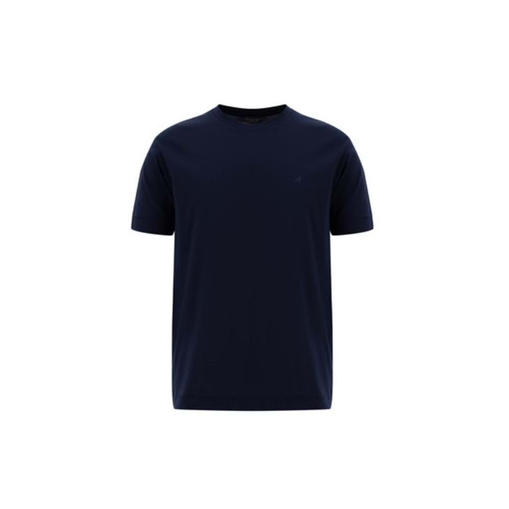 BİSİKLET YAKA TSHIRT LACİVERT BEDEN : S