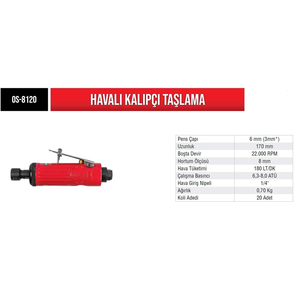 HAVALI KALIPÇI TAŞLAMA OS-8120 GAV
