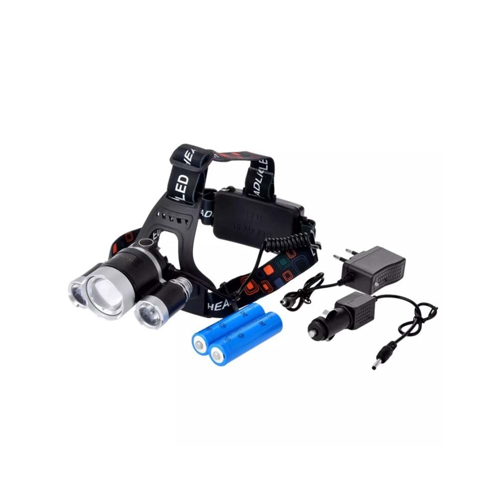 WATTON ŞARJLI 3 BAŞLIKLI LED KAFA LAMBASI WT-256