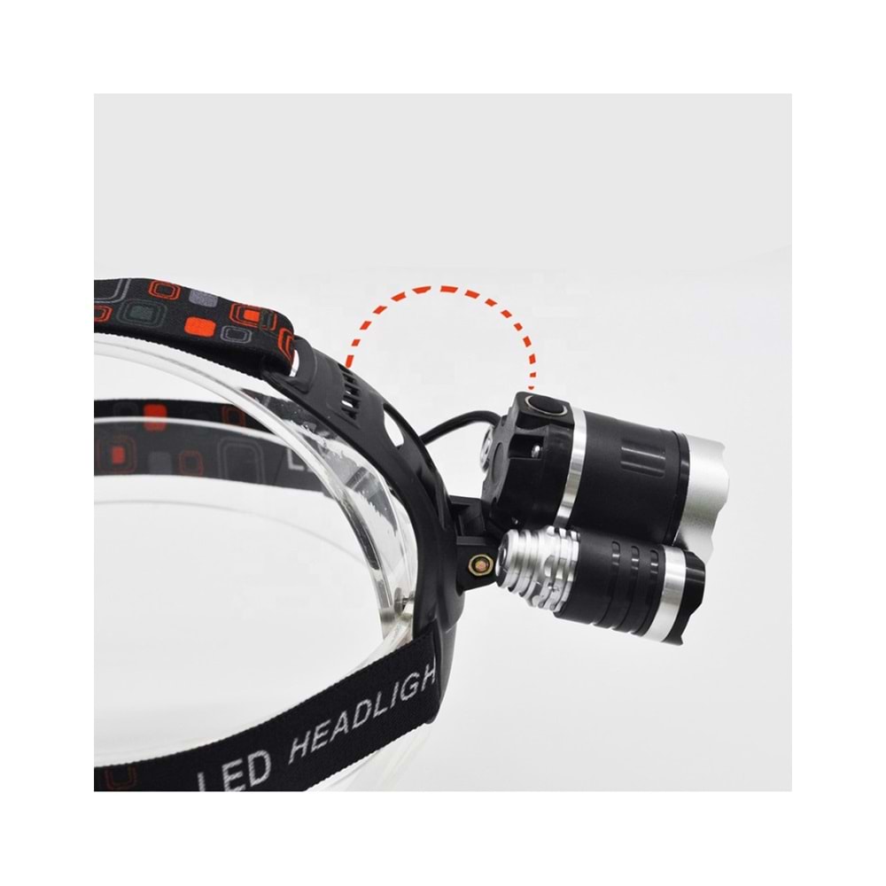 WATTON ŞARJLI 3 BAŞLIKLI LED KAFA LAMBASI WT-256