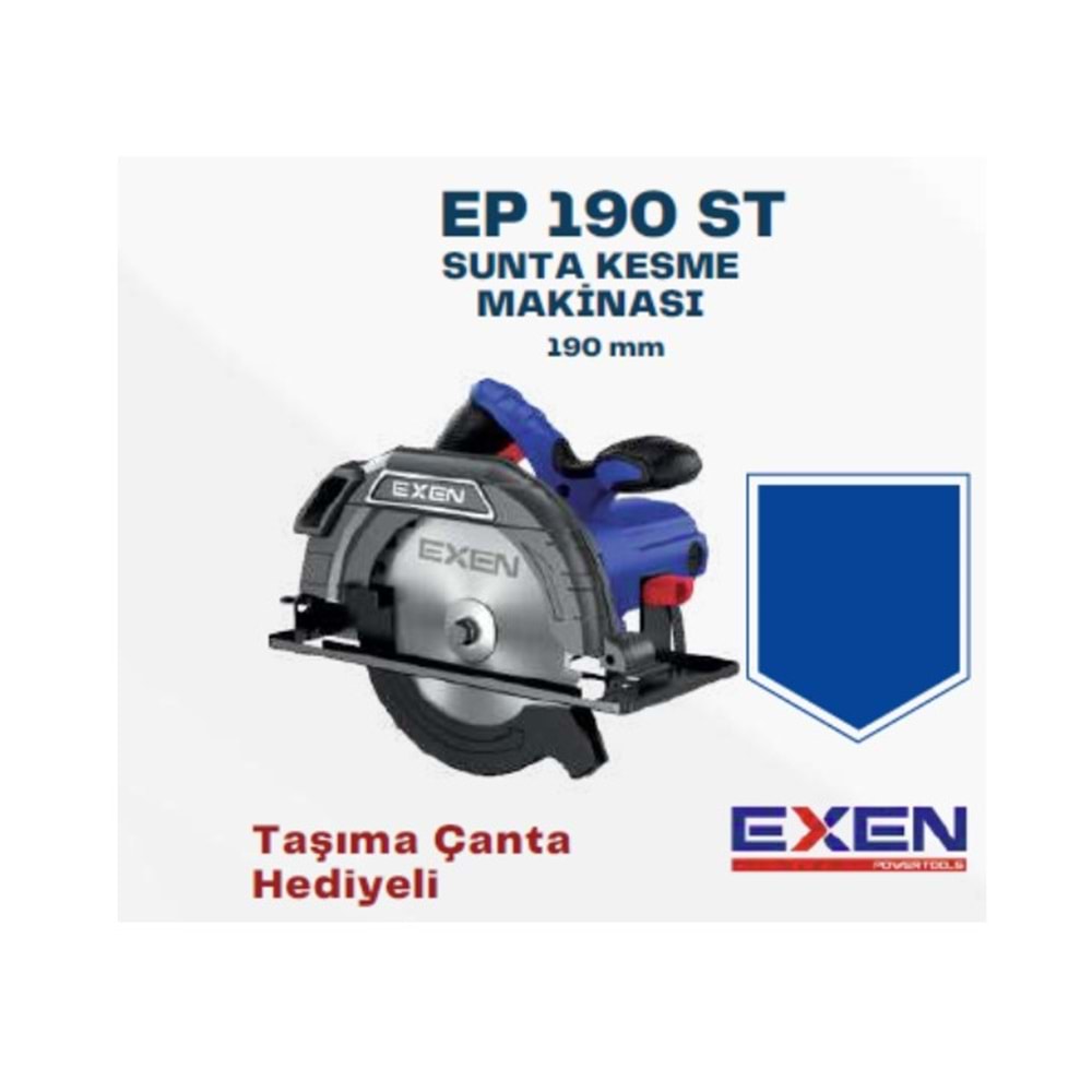 EXEN ELEKTRİKLİ SUNTA KESME MAKİNASI 190MM 1400 WATT EP 190 ST