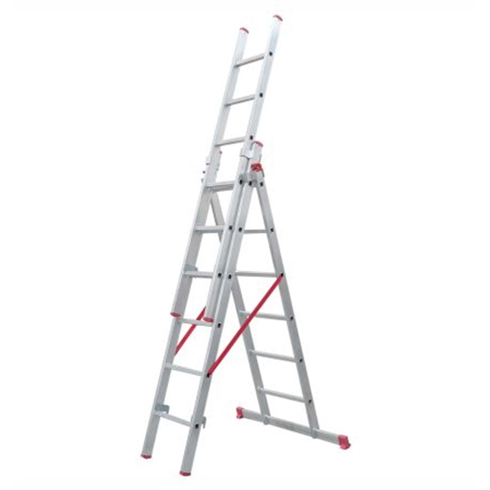 MERDİVEN ALÜMİNYUM A TİPİ SÜRGÜLÜ 2.5MT 21001