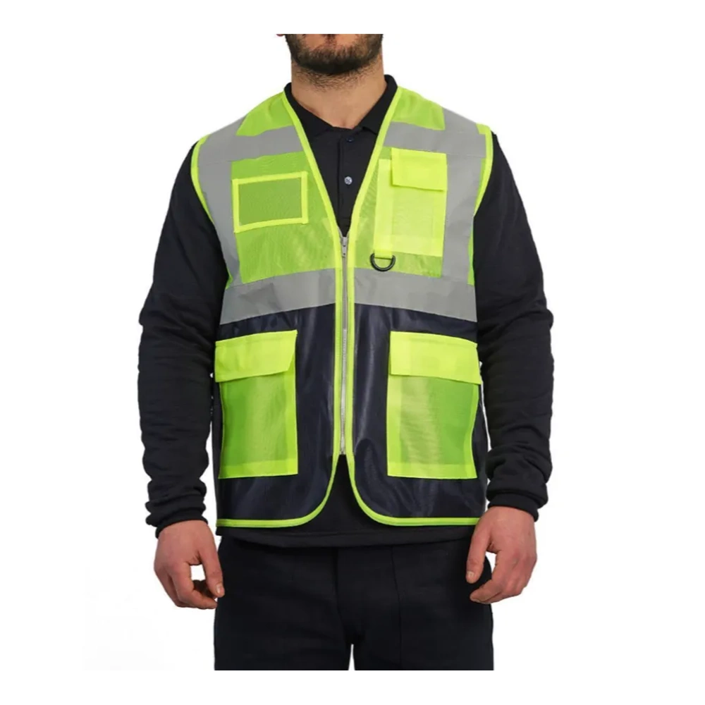 MÜHENDİS YELEK SARI-LACİVERT XL