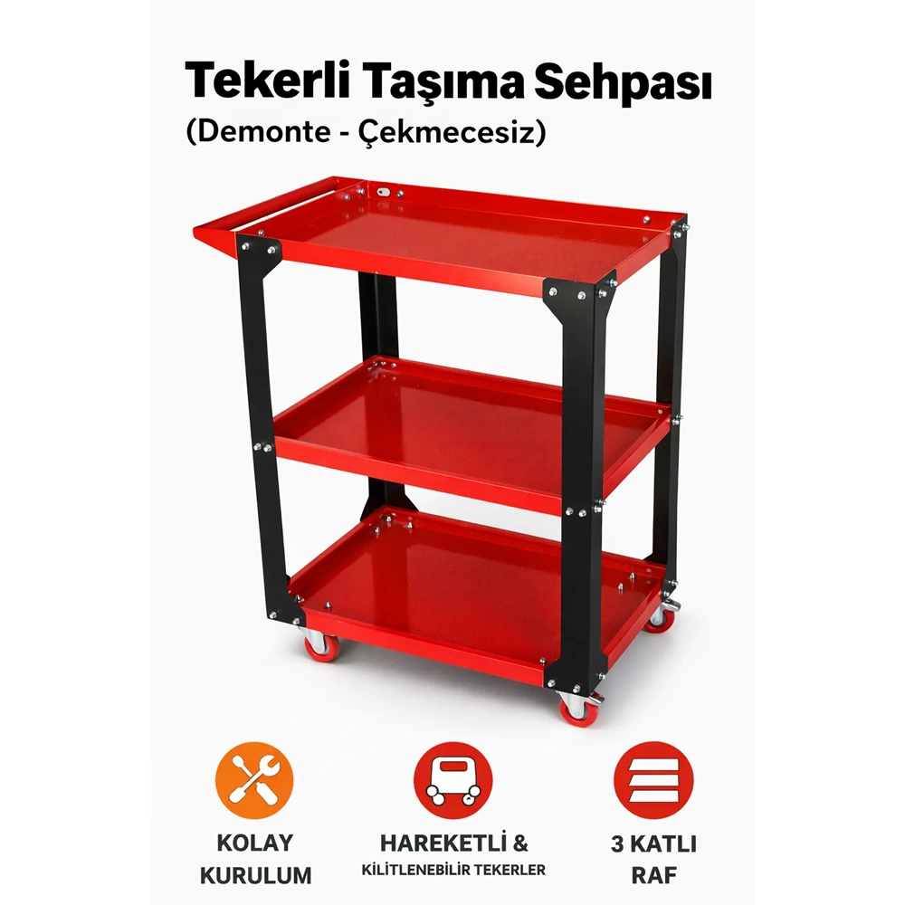 MONTAJLI TAŞIMA ARABASI ÇEKMECESİZ