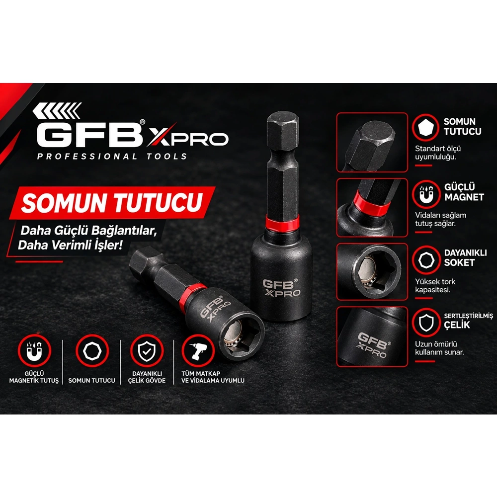 XPRO MANYETİK SOMUN LOKMASI 8*45MM 8090
