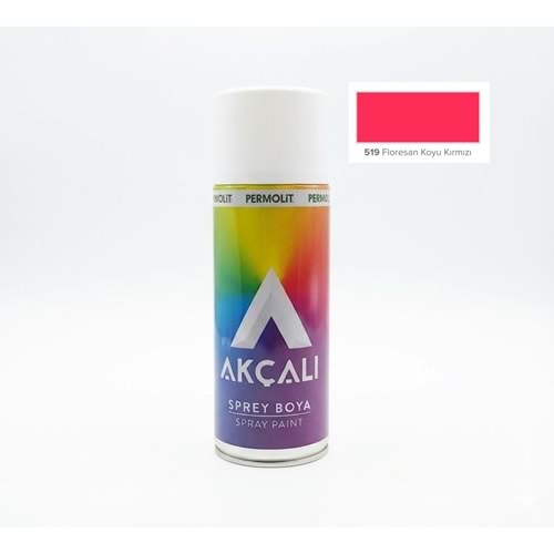 AKÇALI 519 FLORESAN KIRMIZI SPREY BOYA 400ML.