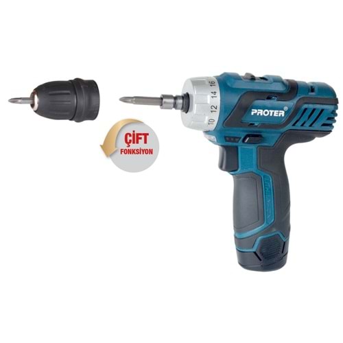 ŞARJLI MATKAP PST 222 PLUS 12V-2.AH/LİON