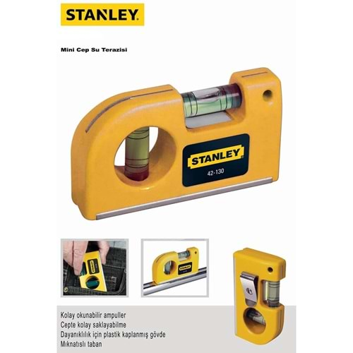 STANLEY CEP TİPİ SU TERAZİSİ MIKNATISLI