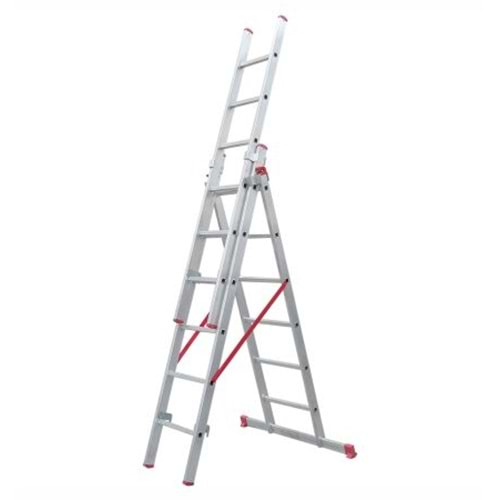 MERDİVEN ALÜMİNYUM A TİPİ SÜRGÜLÜ 2.5MT 21001