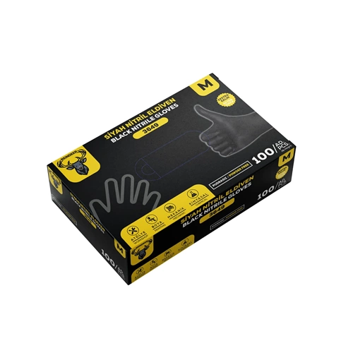 REİNDEER NİTRİL ELDİVEN (M) SİYAH 100LÜ