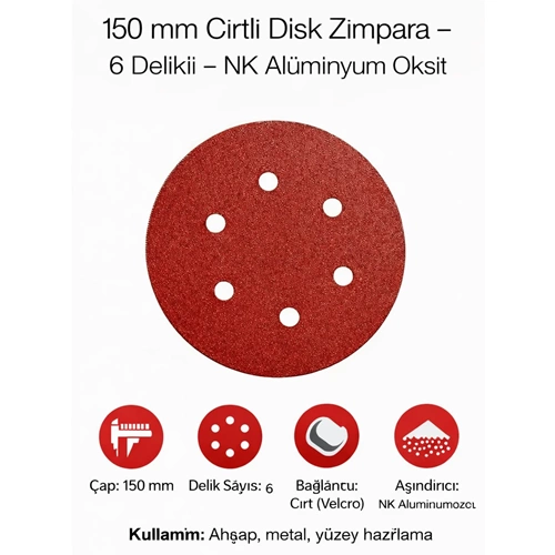 CIRT ZIMPARA 150MM 220KUM 6 DELİKLİ 6967