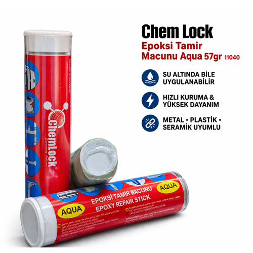 CHEM LOCK EPOKSİ TAMİR MACUNU AQUA 57GR. 11040
