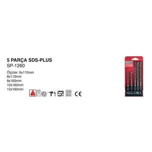 SPECCO SDS MATKAP UCU SETİ 5PRÇ. SP-1260