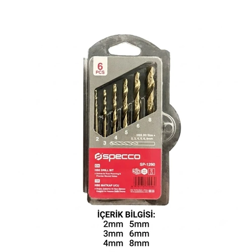 SPECCO HSS MATKAP UCU SETİ 6PRÇ. SP-1290