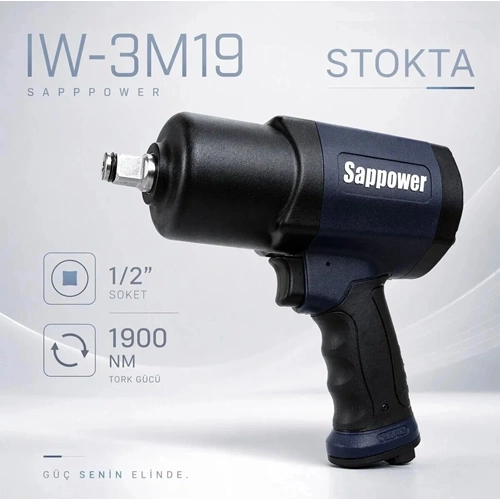 HAVALI DARBELİ SOMUN SÖKME 1/2'' 1900NM 3M19