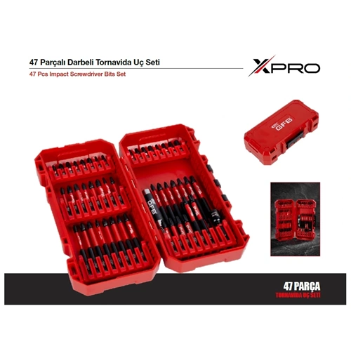 XPRO DARBELİ BİTS UÇ SETİ 47 PARÇA 8115