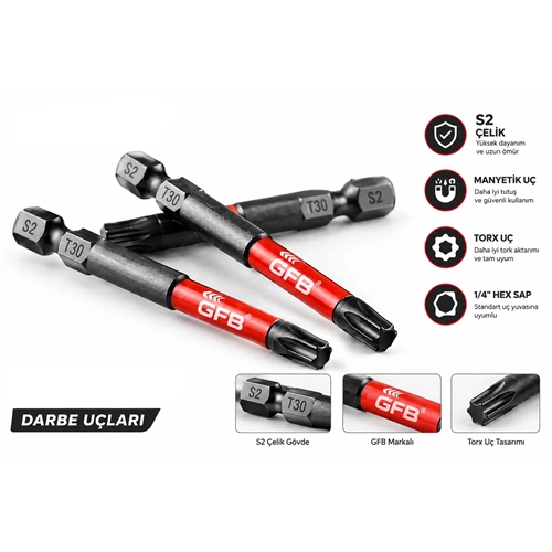 XPRO 1/4'' TORX BİTS UÇ T30*50MM 8045