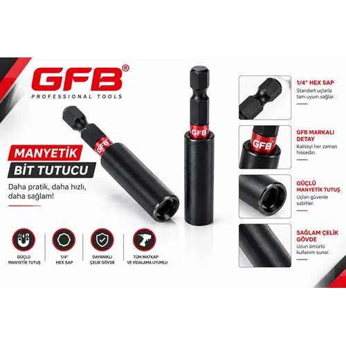 XPRO 1/4'' MANYETİK BİTS UZATMA 10*60MM 8070