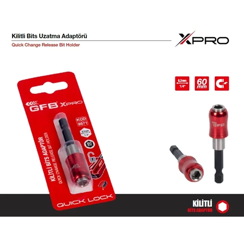 XPRO 1/4'' MANYETİK KİLİTLİ BİTS UZATMA 60MM 8071