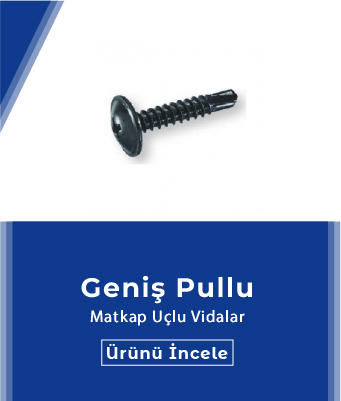 Geniş Pullu Matkap Uçlu Vida Çeşitleri