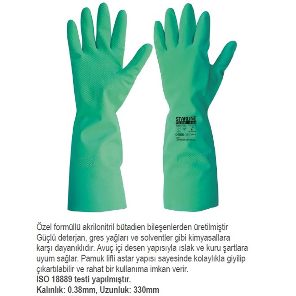 KİNLER KİMYASAL STL-1513 LATEX ELDİVEN N.10