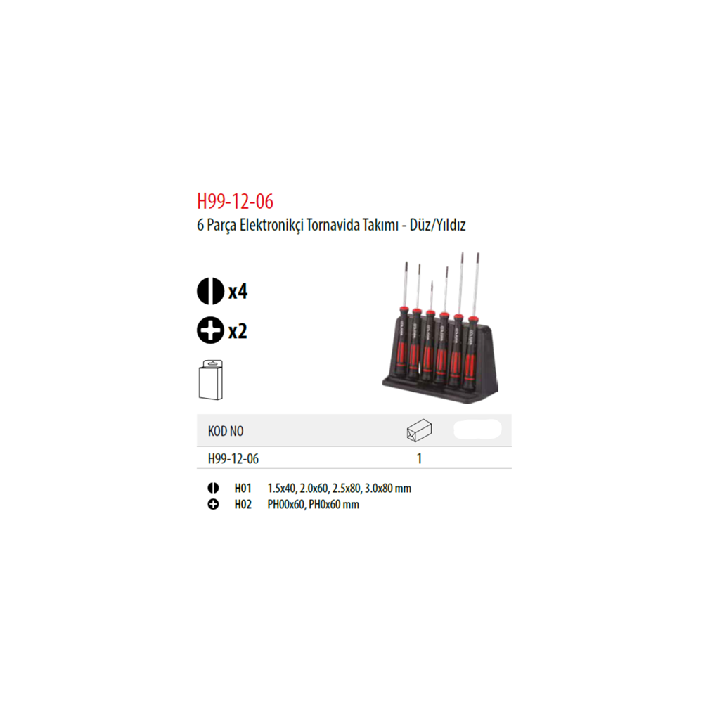 C-TRONİC ELEKTRONİKÇİ TORX TORN. TAKIMI H99-04-06 CF