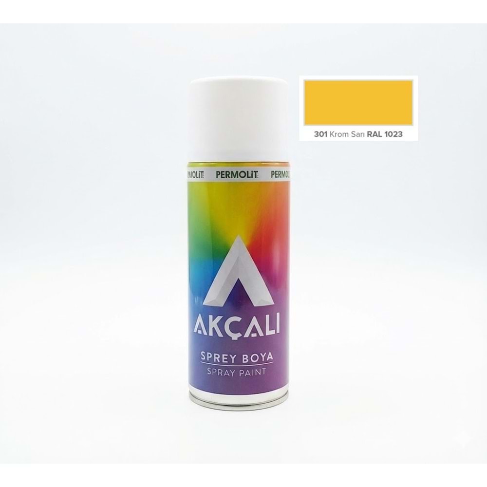 AKÇALI 301 SPREY BOYA KROM SARI (RAL1023) 400ML