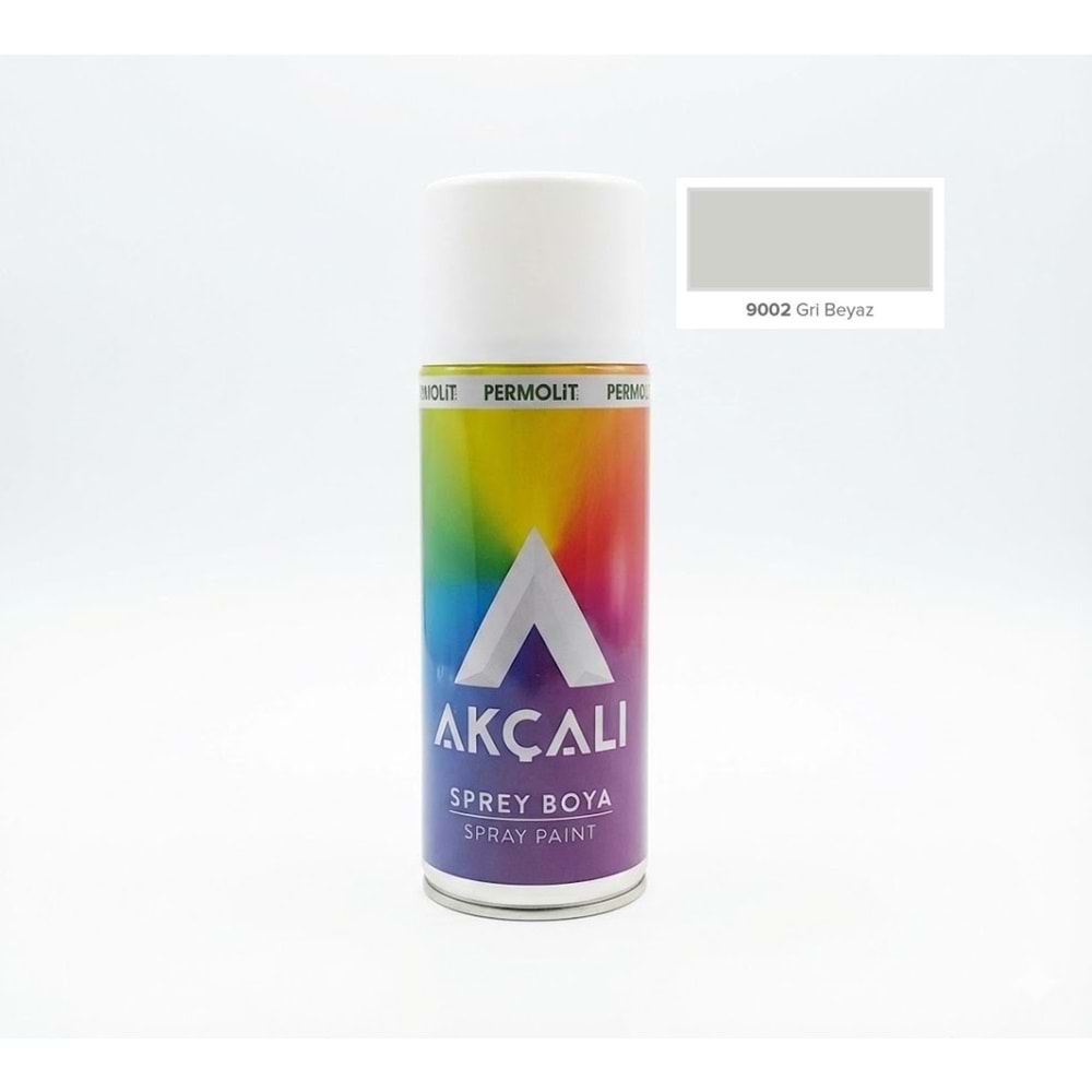 AKÇALI 9002 SPREY BOYA GRİ BEYAZ 400ML