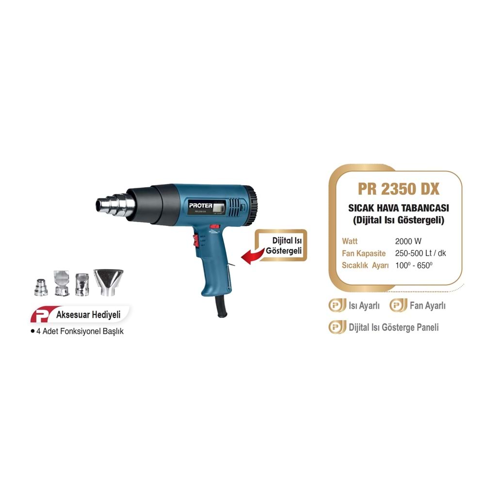 SICAK HAVA TABANCASI DİGİTAL PR 2350 2000WATT