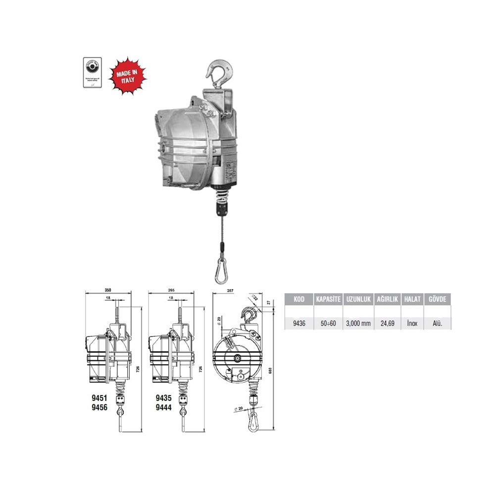TECNA BALANSER 50-60 KG. 9436