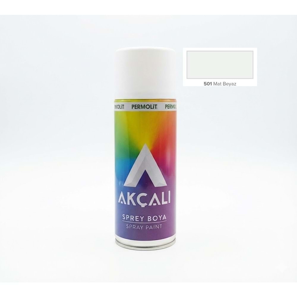 AKÇALI 501 SPREY MAT BEYAZ BOYA 400ML