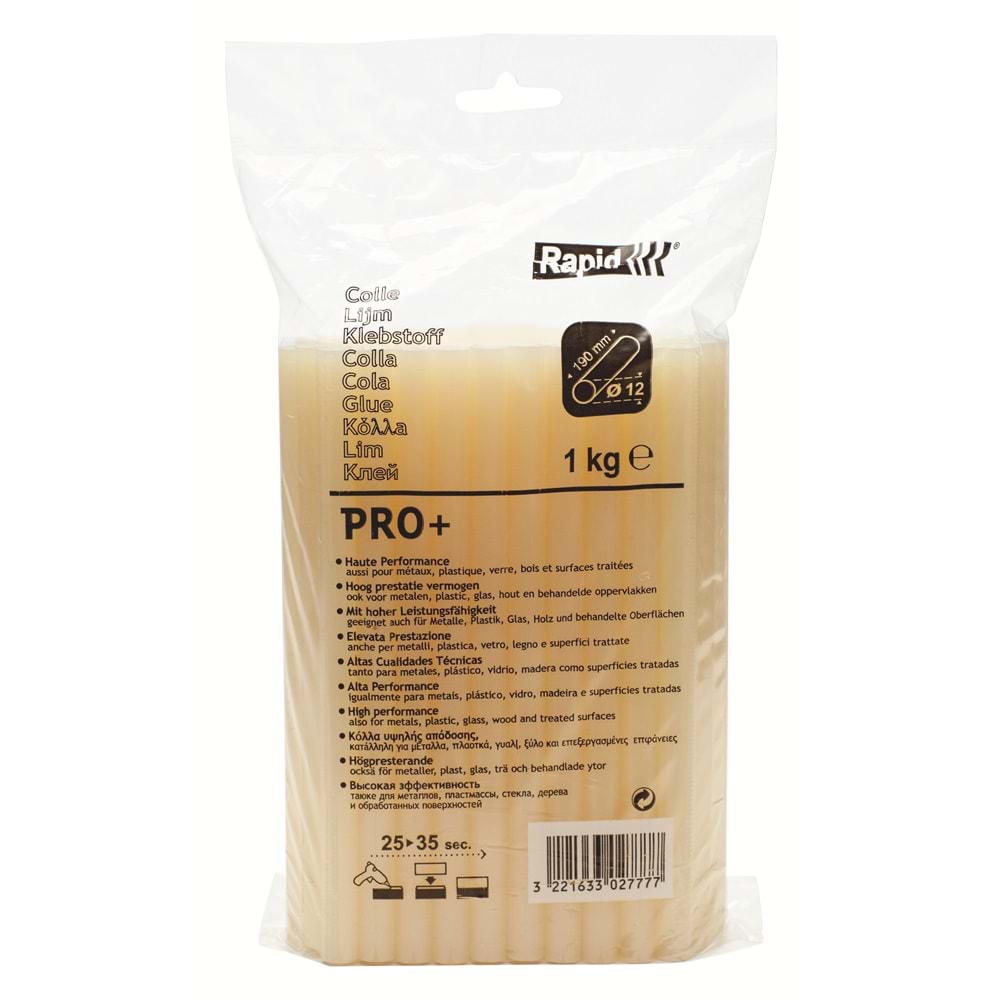 RAPİD SICAK SİLİKON PRO+ 12/190MM 1KG.