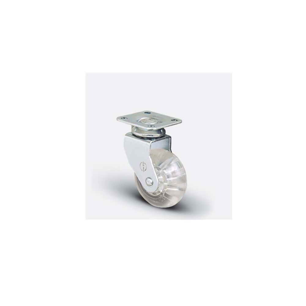 MOBİLYA TEKERİ DÖNERLİ ŞEFFAF 50*20MM