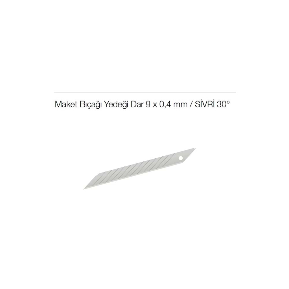 MAKET BIÇAĞI YEDEK DAR TİP 30 DERECE SİVRİ