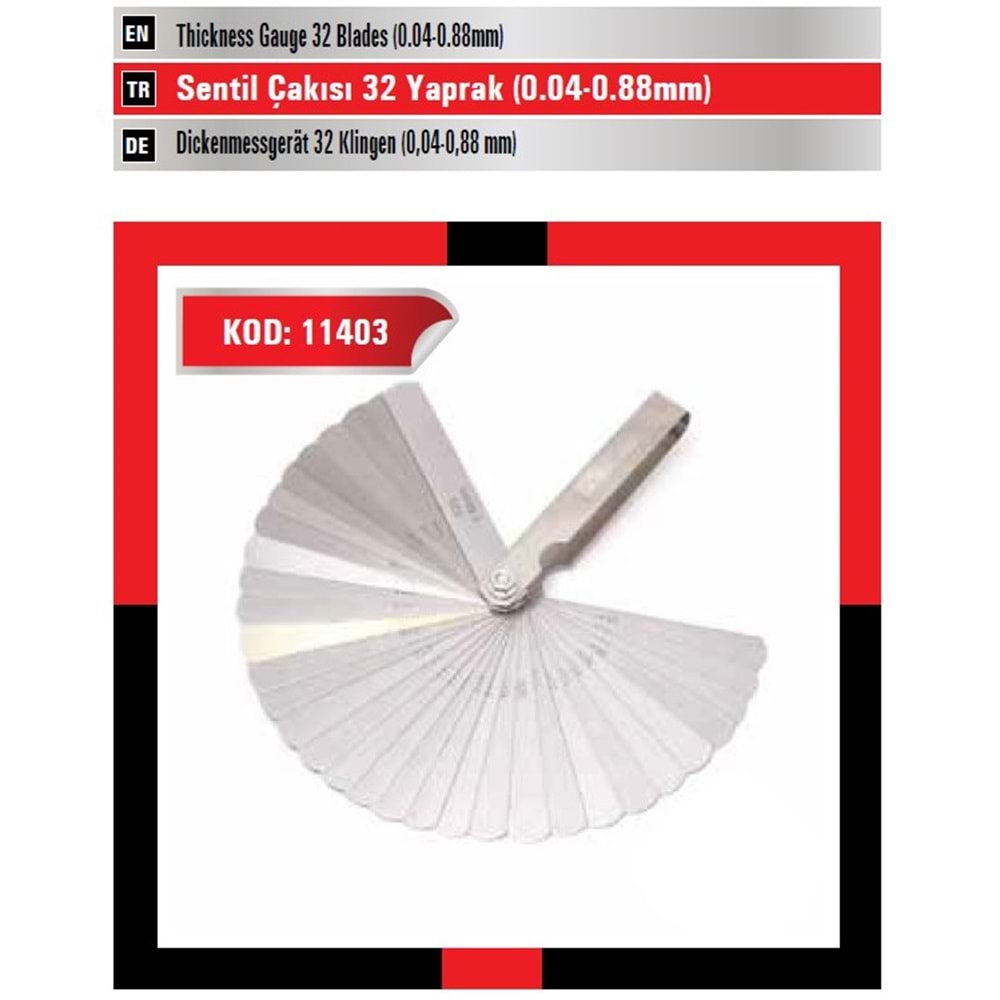 FİLLER-SENTİL ÇAKISI 32 YAPRAK 0.04-0.88MM 11403