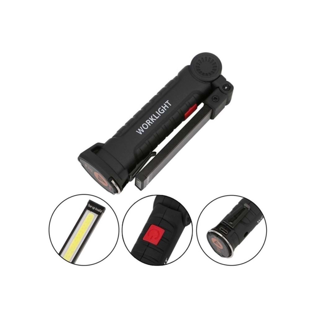 WATTON ŞARJLI MIKNATISLI KATLANIR LED LAMBA WT-295