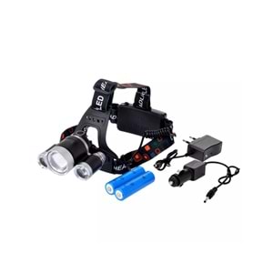 WATTON ŞARJLI 3 BAŞLIKLI LED KAFA LAMBASI WT-256