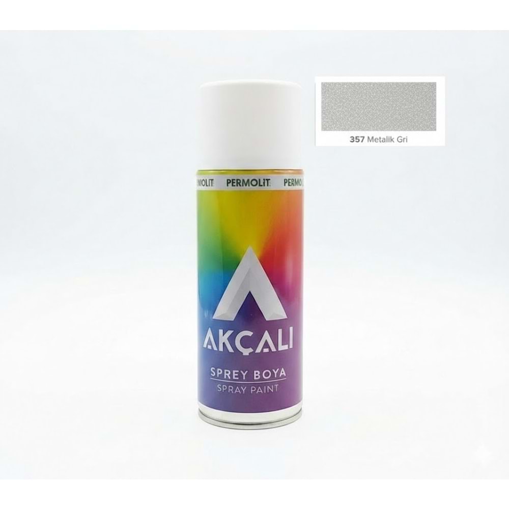 AKÇALI 357 SPREY BOYA METALİK GRİ 400ML