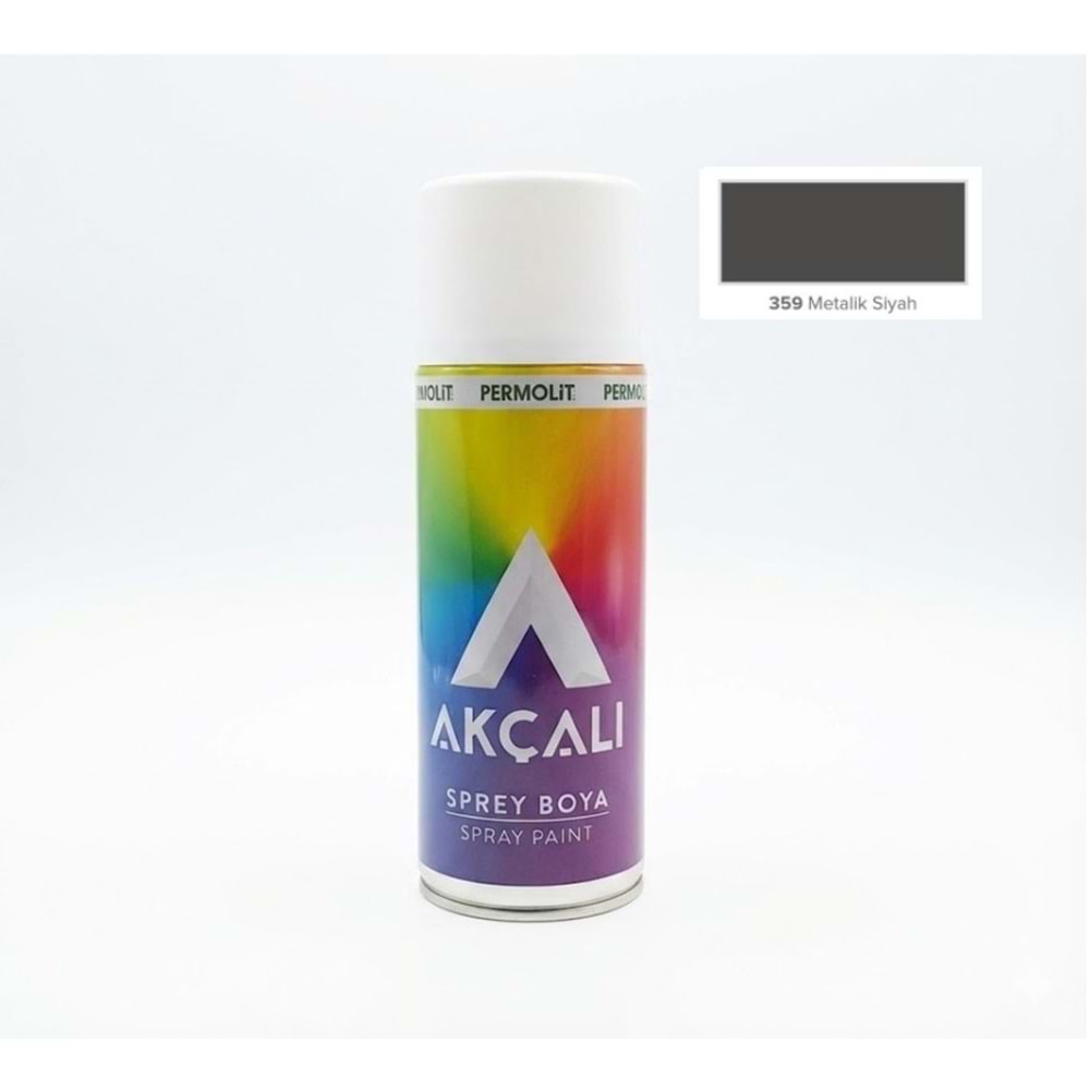 AKÇALI 359 SPREY BOYA METALİK SİYAH 400ML