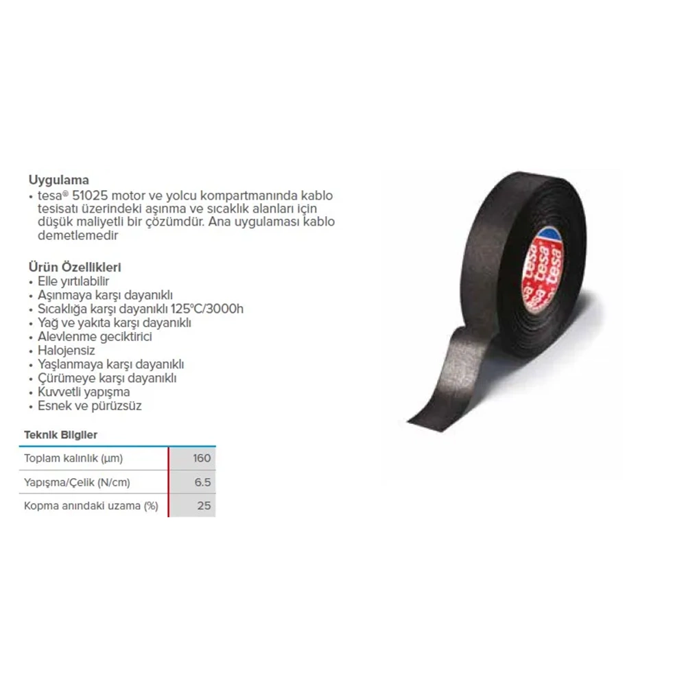 TESA BEZ BANT TÜYSÜZ 19MM 25MT. 51025