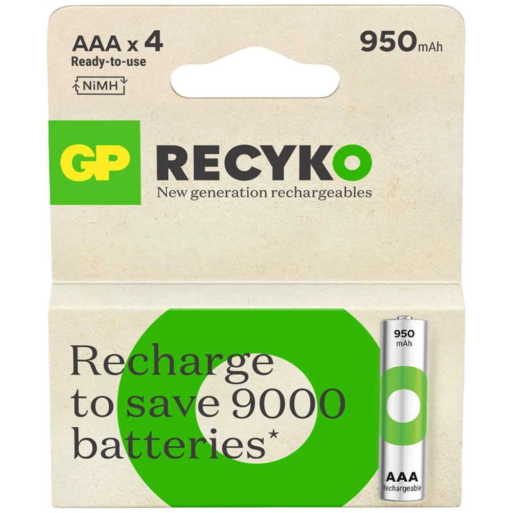 GP ŞARJ EDİLEBİLİR İNCE KALEM PİL 950mAH AAA 4LÜ