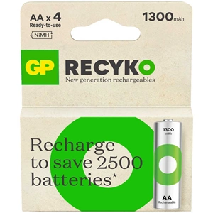 GP ŞARJ EDİLEBİLİR KALEM PİL 1300mAH AA 4LÜ